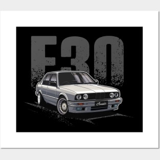 Classic E30 Gang (White) Posters and Art
